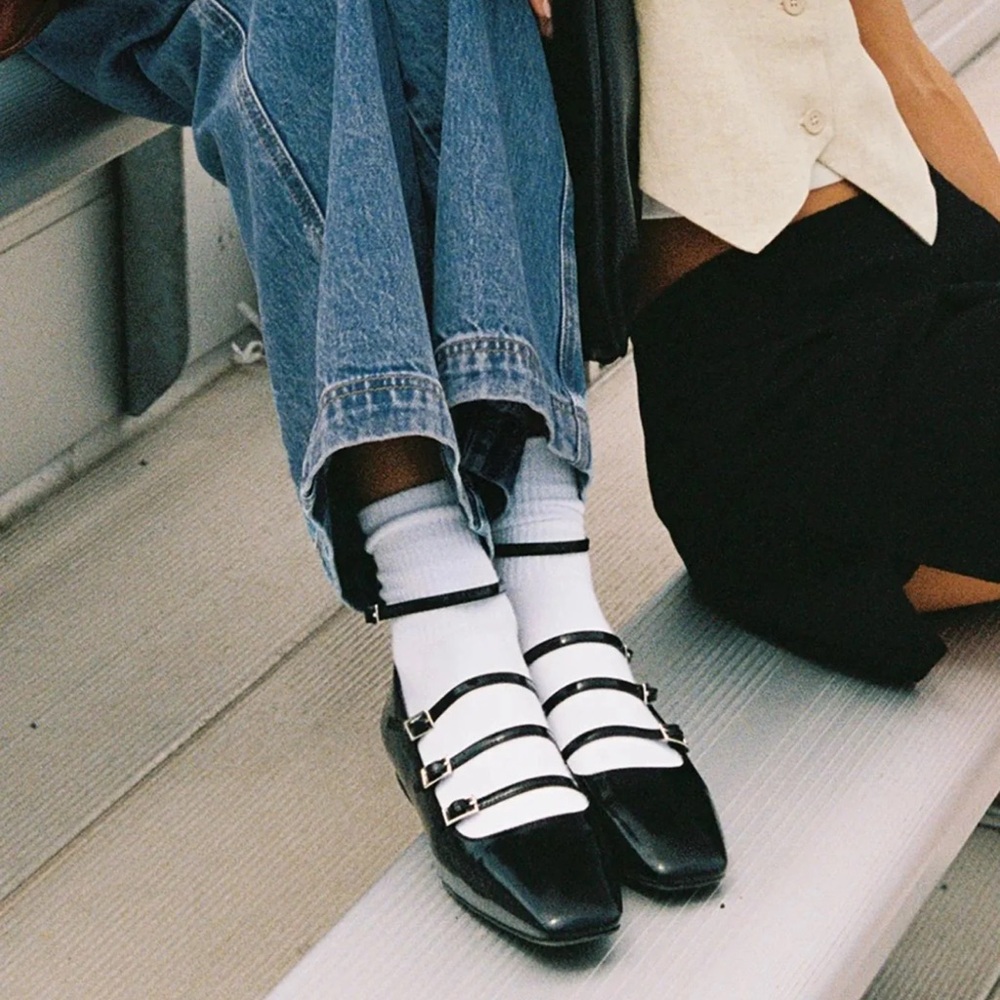 Princess Polly Zumma Flats patent black